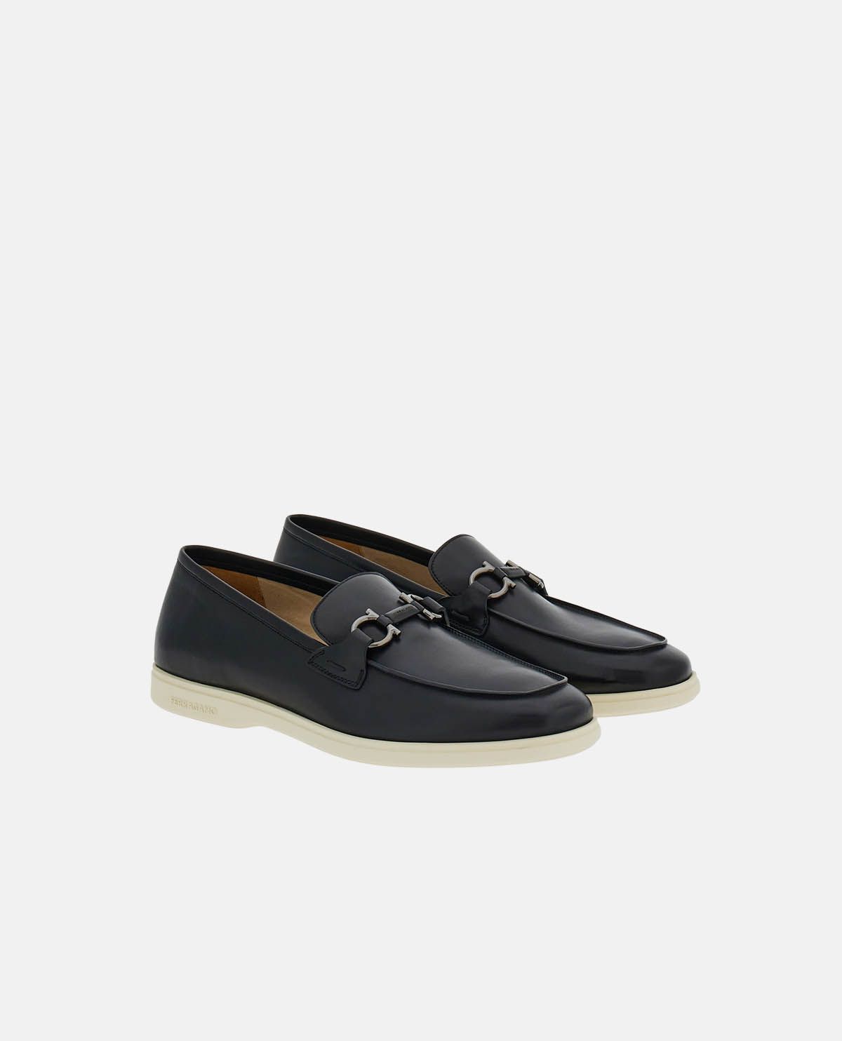 Giày loafer phối khóa Gancini