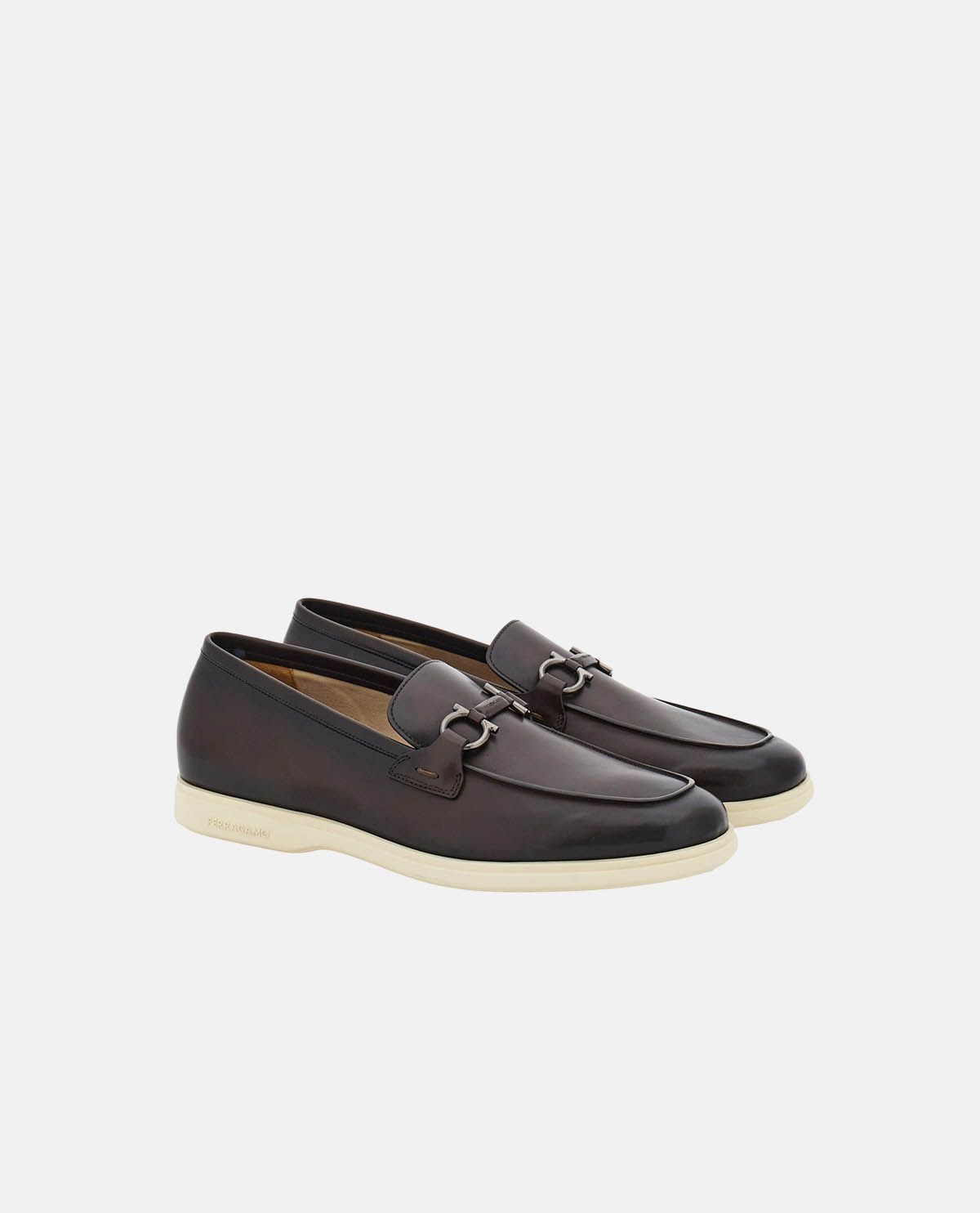 Giày loafer phối khóa Gancini