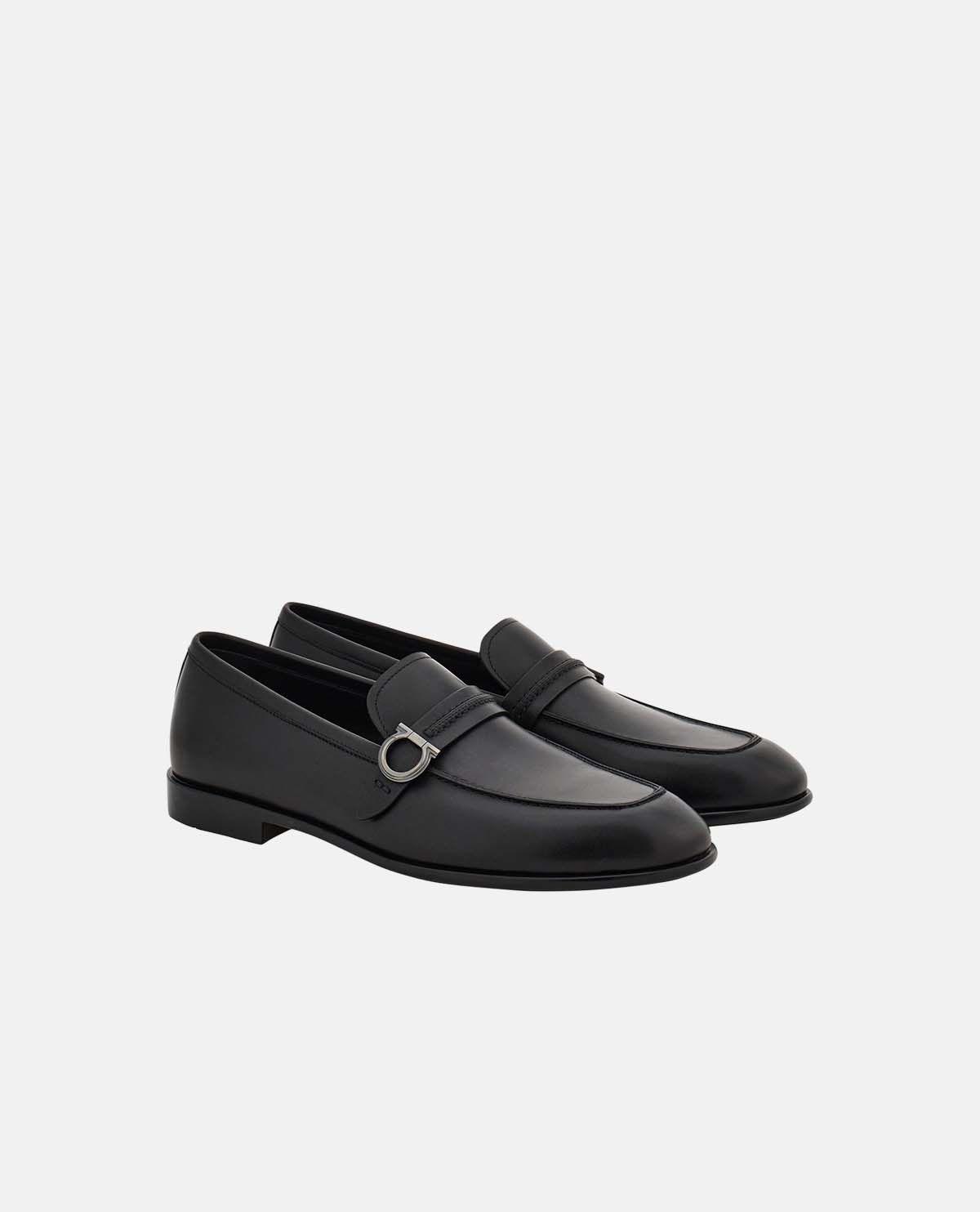 Giày loafer phối khóa Gancini