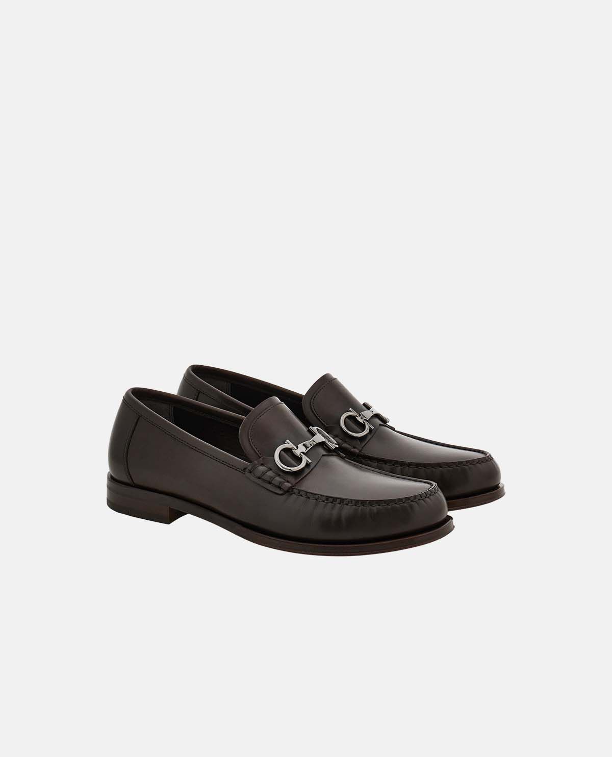 Giày loafer phối khóa Gancini