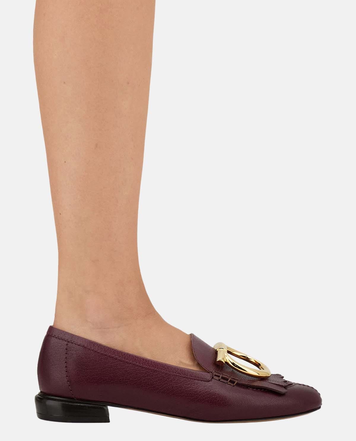 Giày loafer Gancio phối chi tiết tua rua