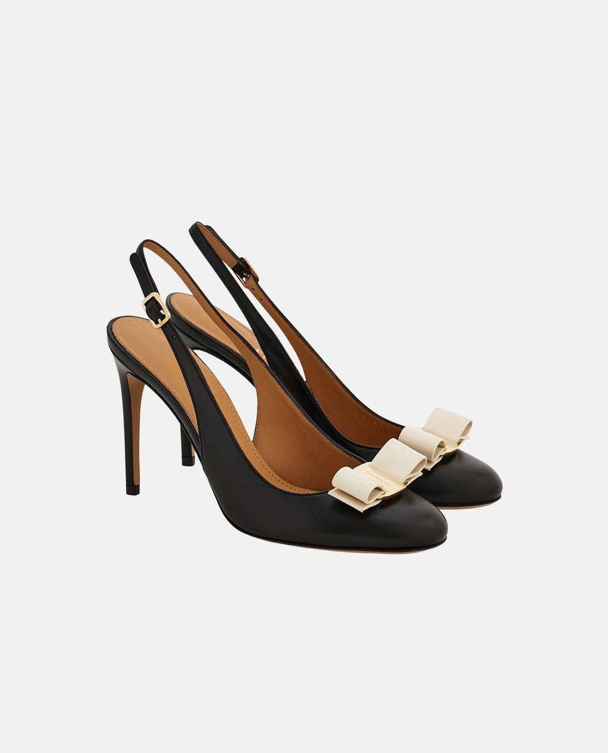 Giày slingback phối nơ Vara