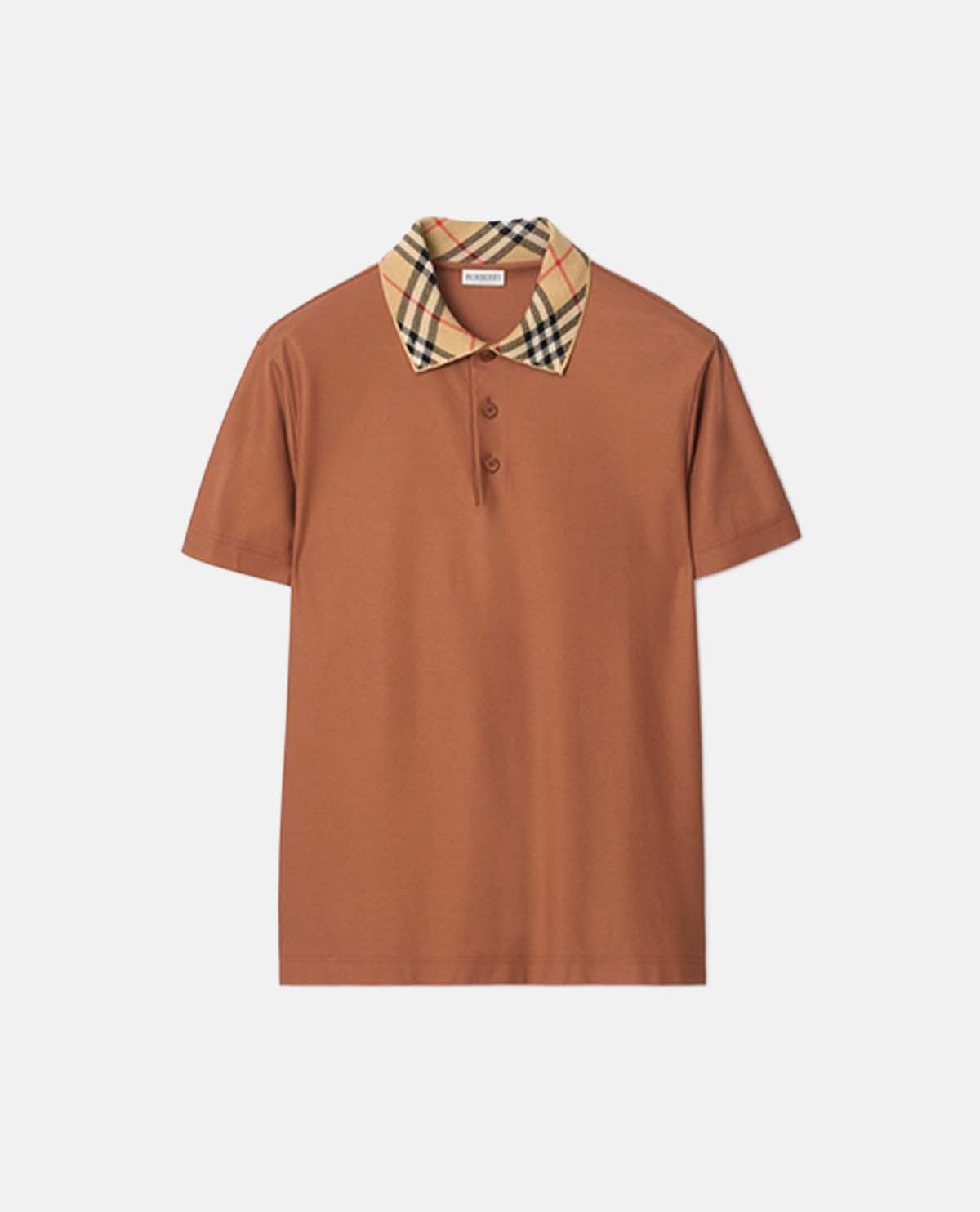 Áo polo phối cổ họa tiết Burberry Check