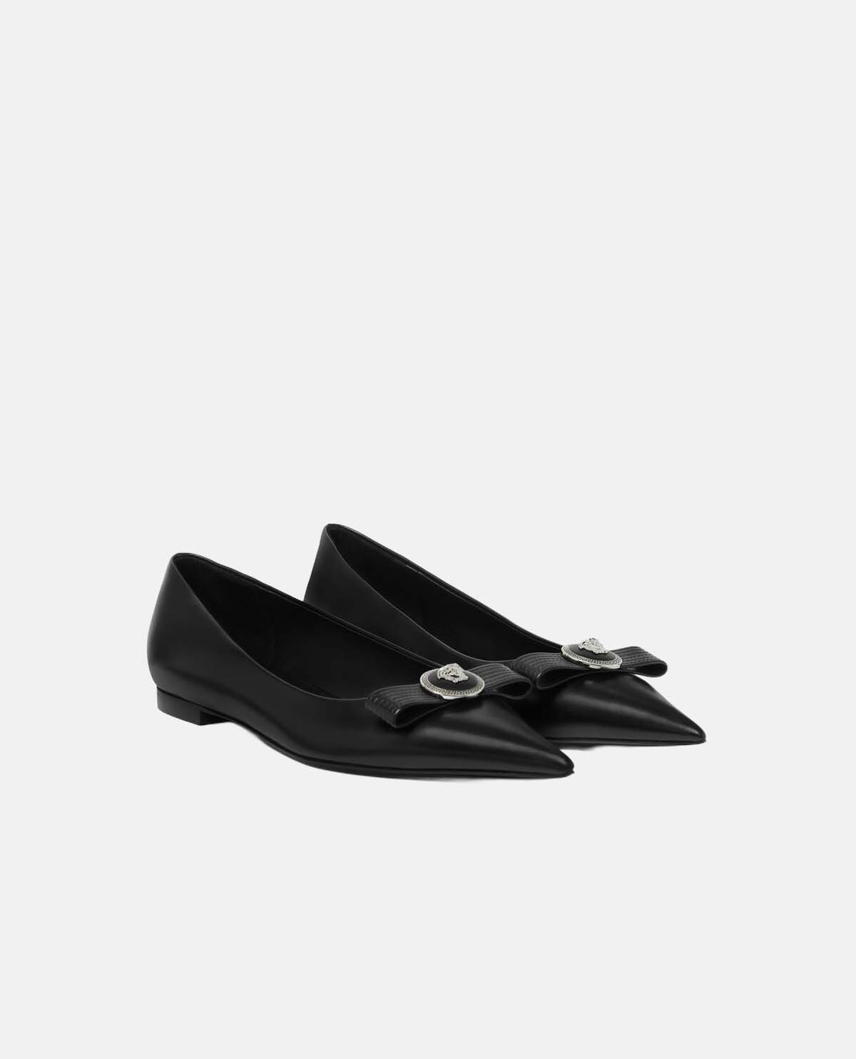 Giày búp bê da Gianni Ribbon