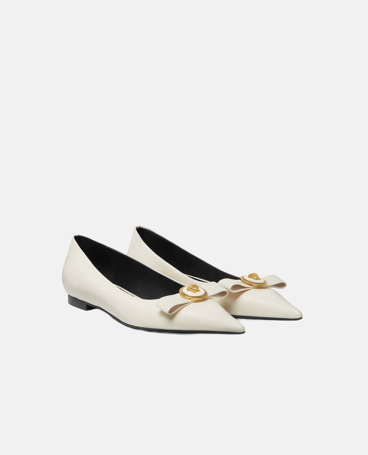 Giày búp bê da Gianni Ribbon