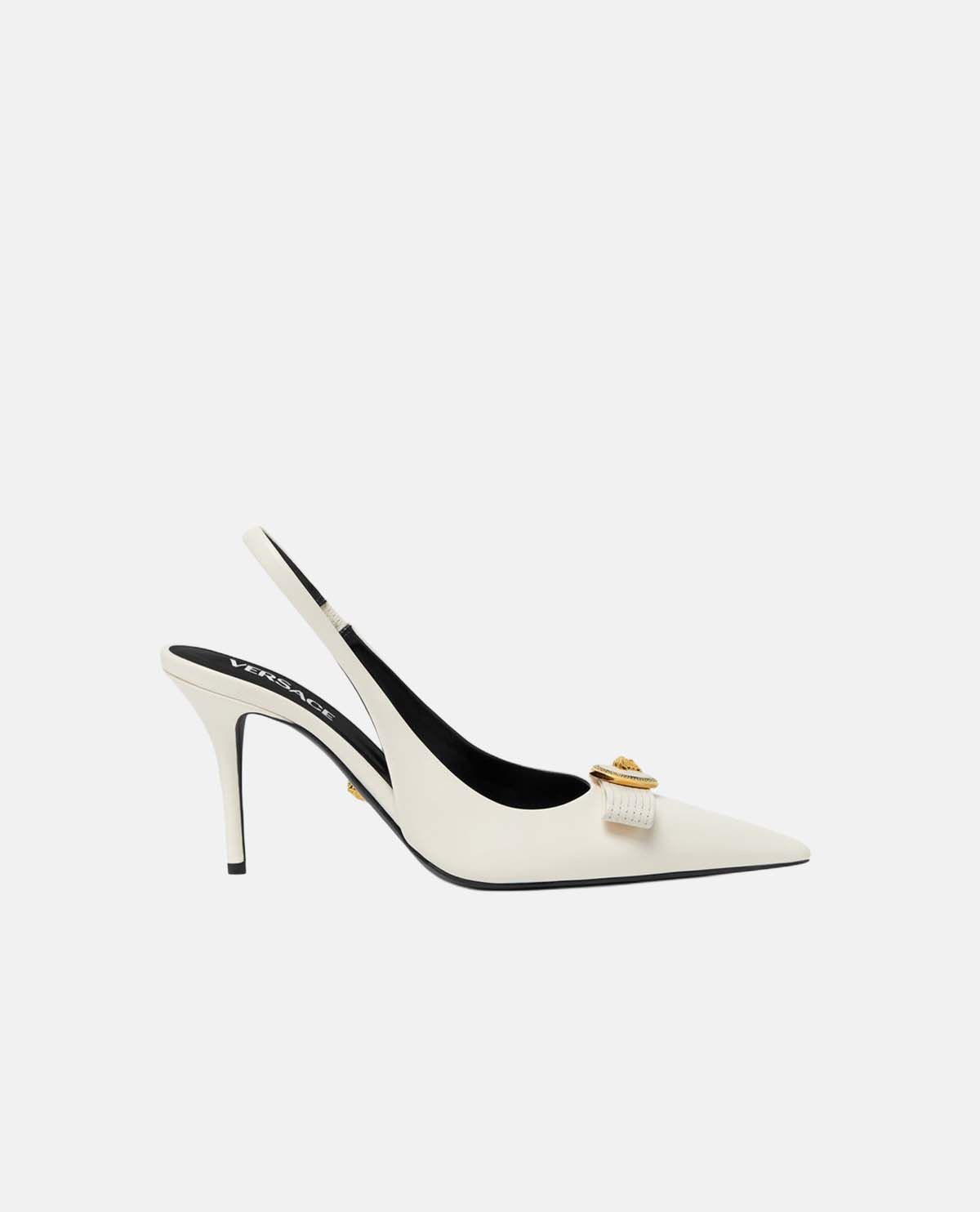 Giày slingback da Gianni Ribbon 85