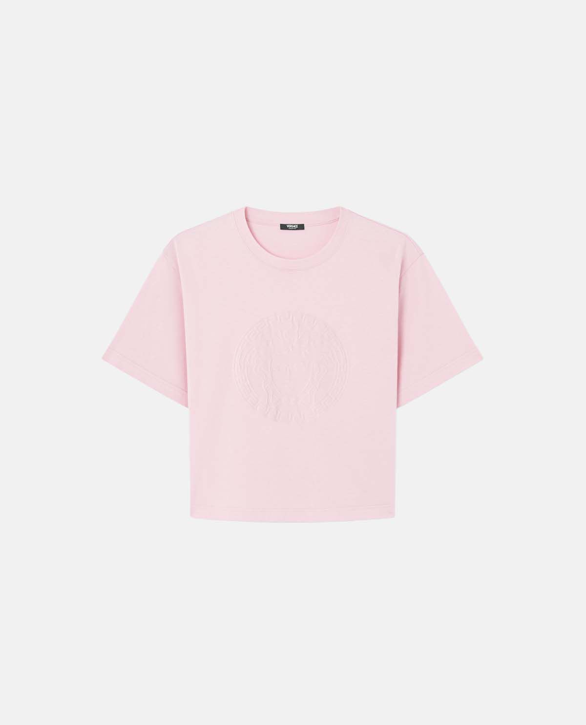 Áo thun cotton-jersey dáng crop Medusa