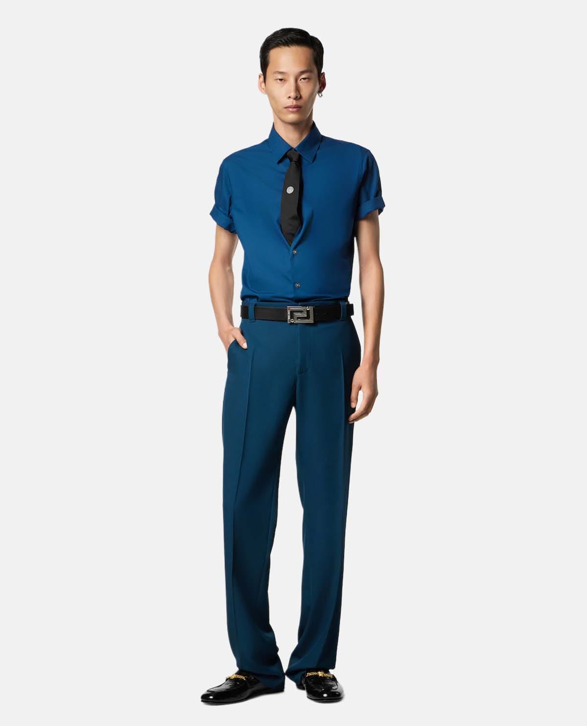 Áo sơ mi cotton poplin tay ngắn