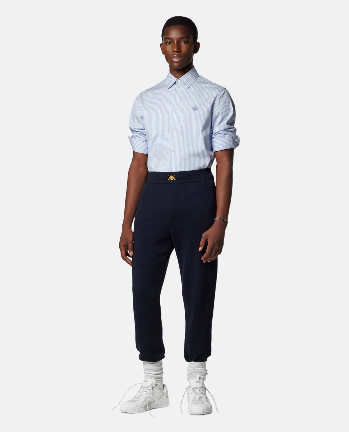 Áo sơ mi slim-fit họa tiết kẻ sọc
