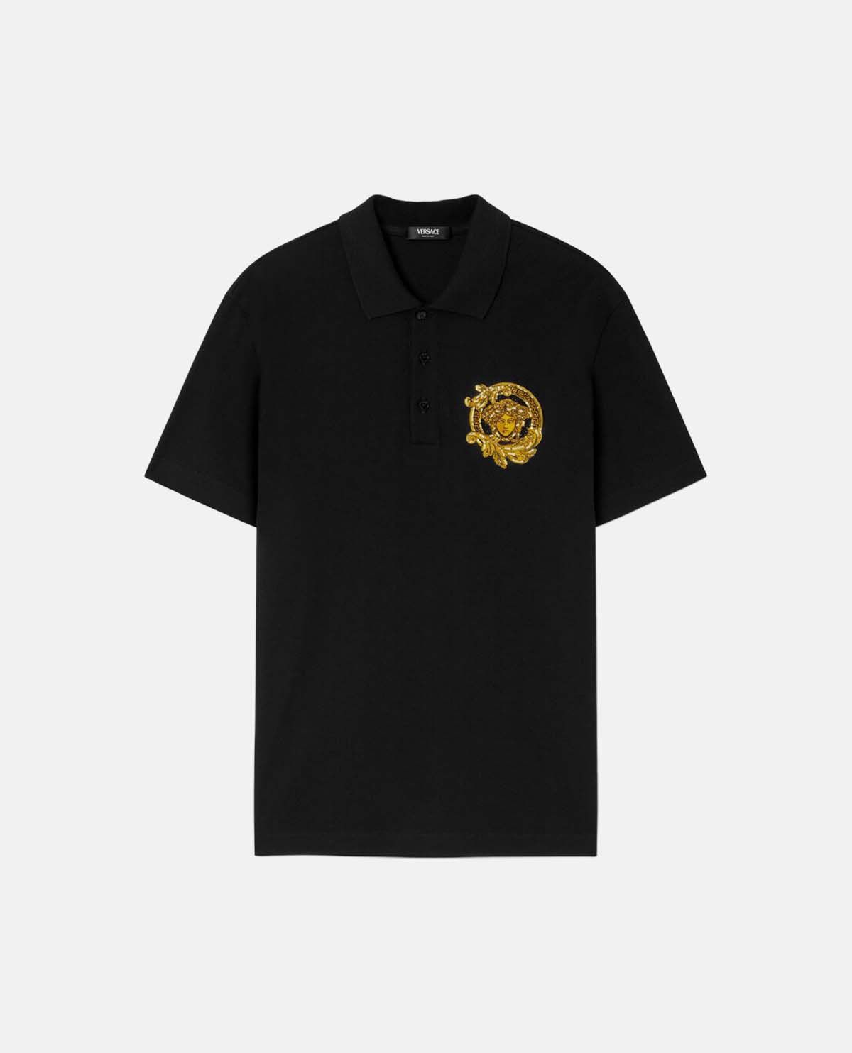 Áo polo cotton piqué Acanthus Buckle