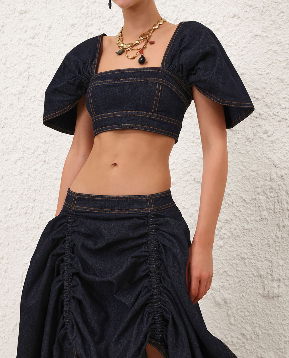 Áo croptop denim Rebellion