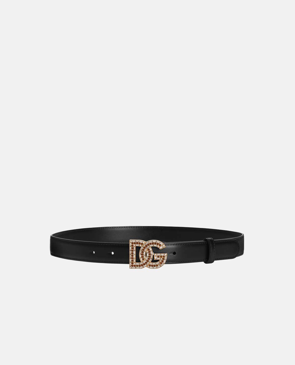 Thắt lưng da bê phối logo DG