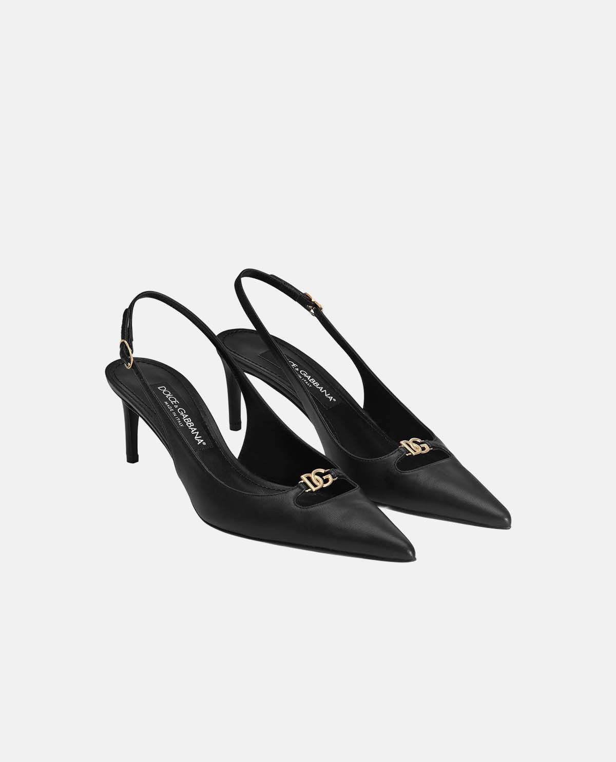 Giày slingback da Lollo