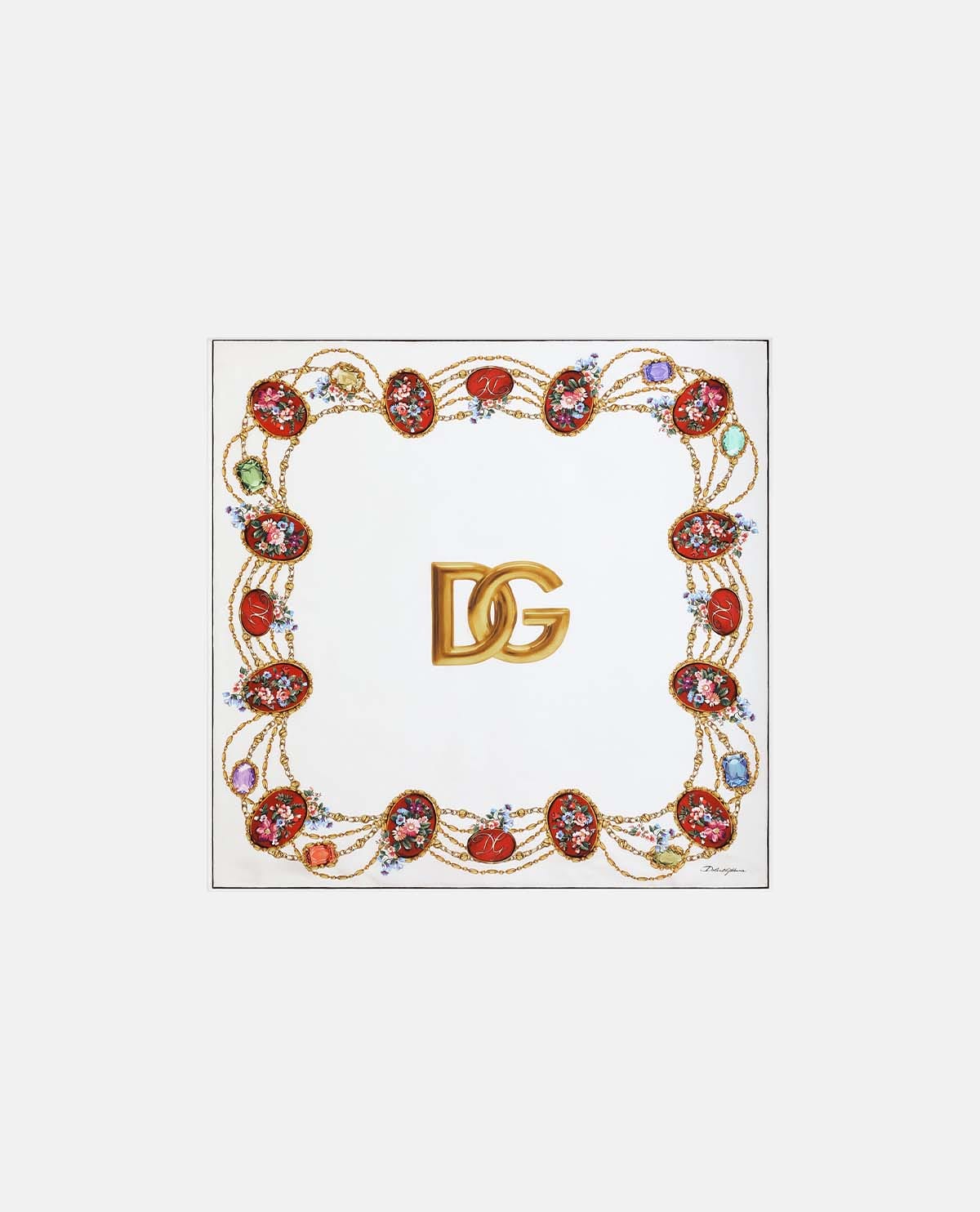 Khăn lụa phối logo DG