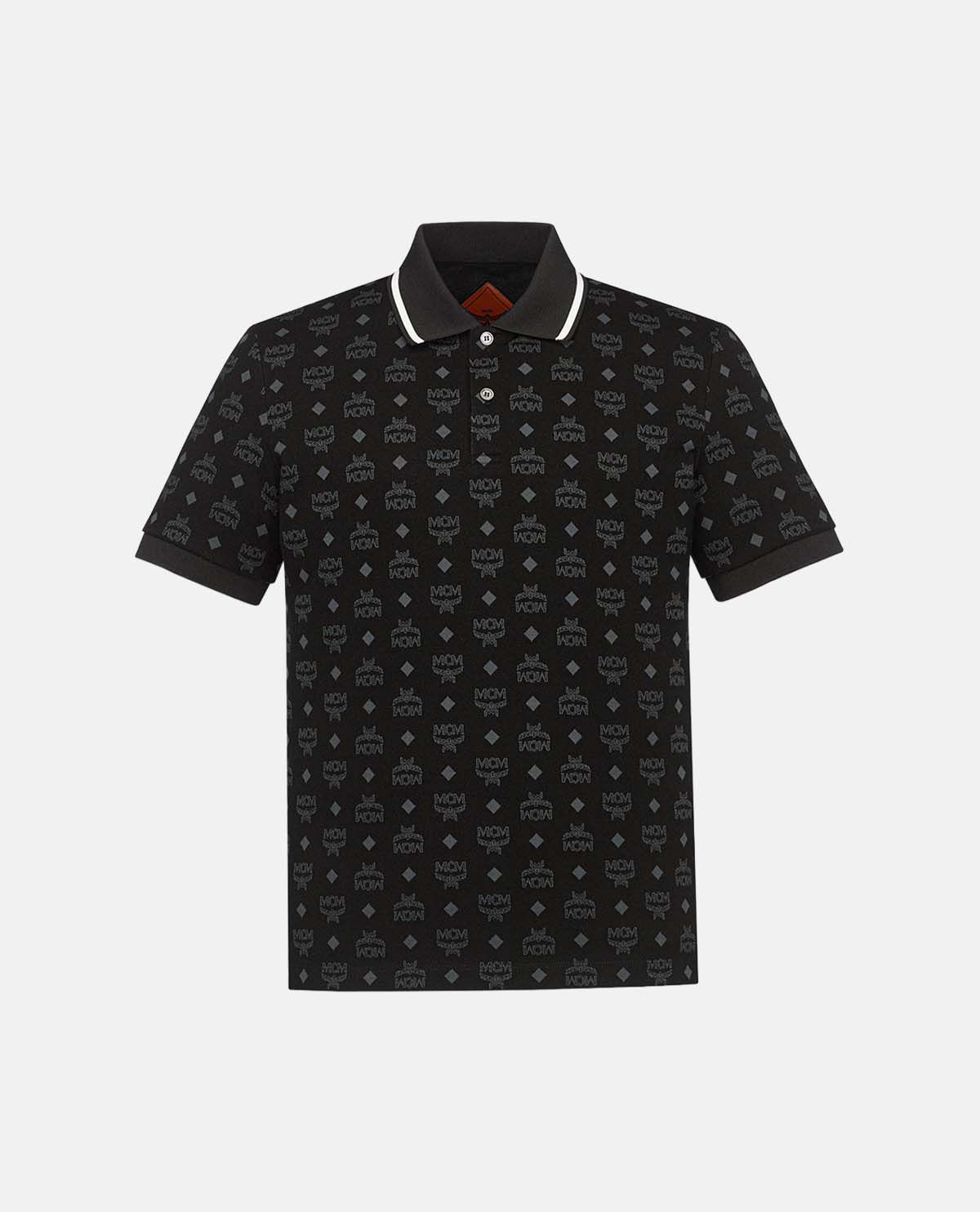 Áo polo tay ngắn họa tiết monogram jacquard