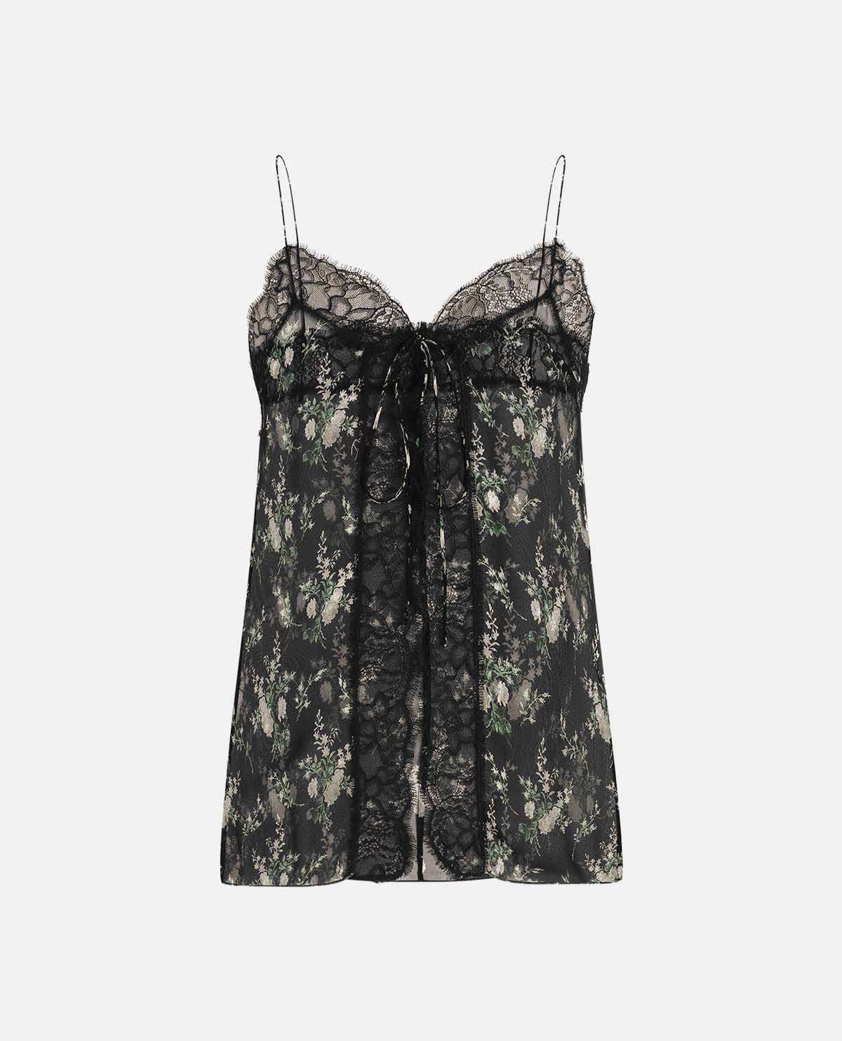 Áo dây chiffon họa tiết hoa