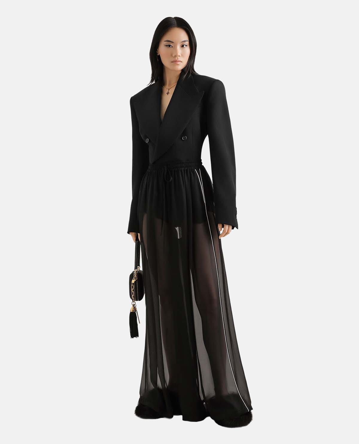Quần short culotte satin