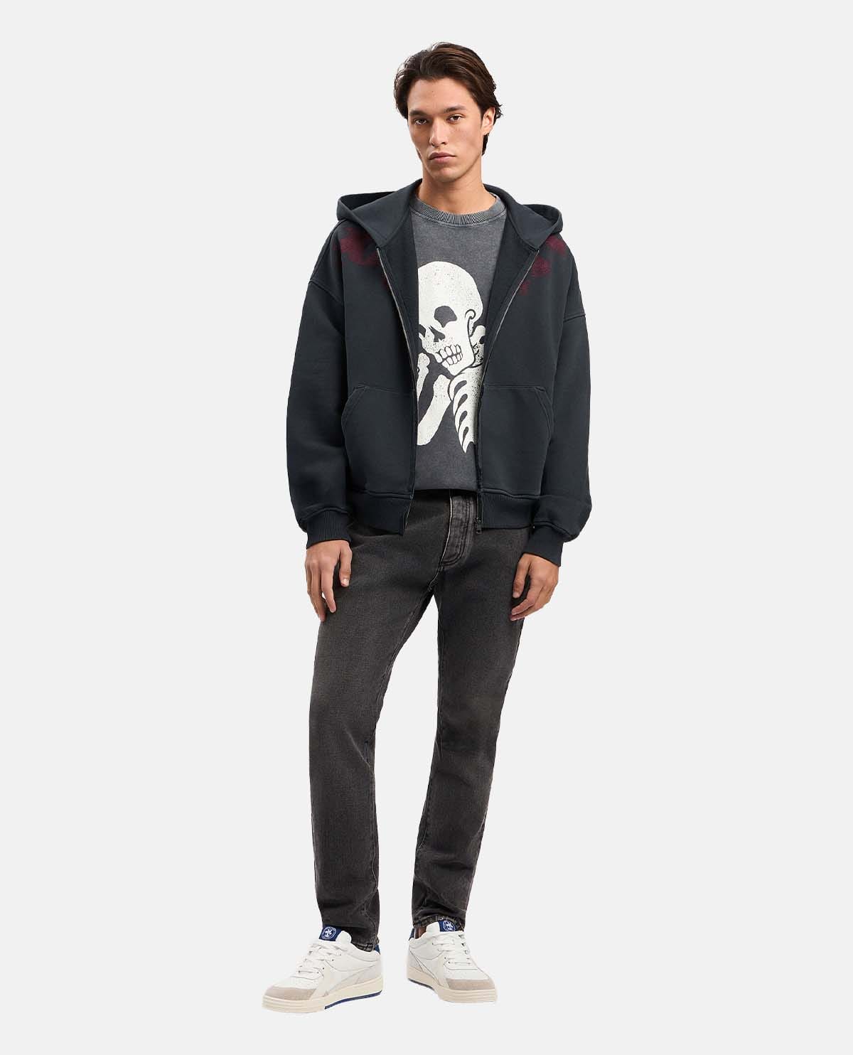 Áo hoodie khóa kéo phối logo