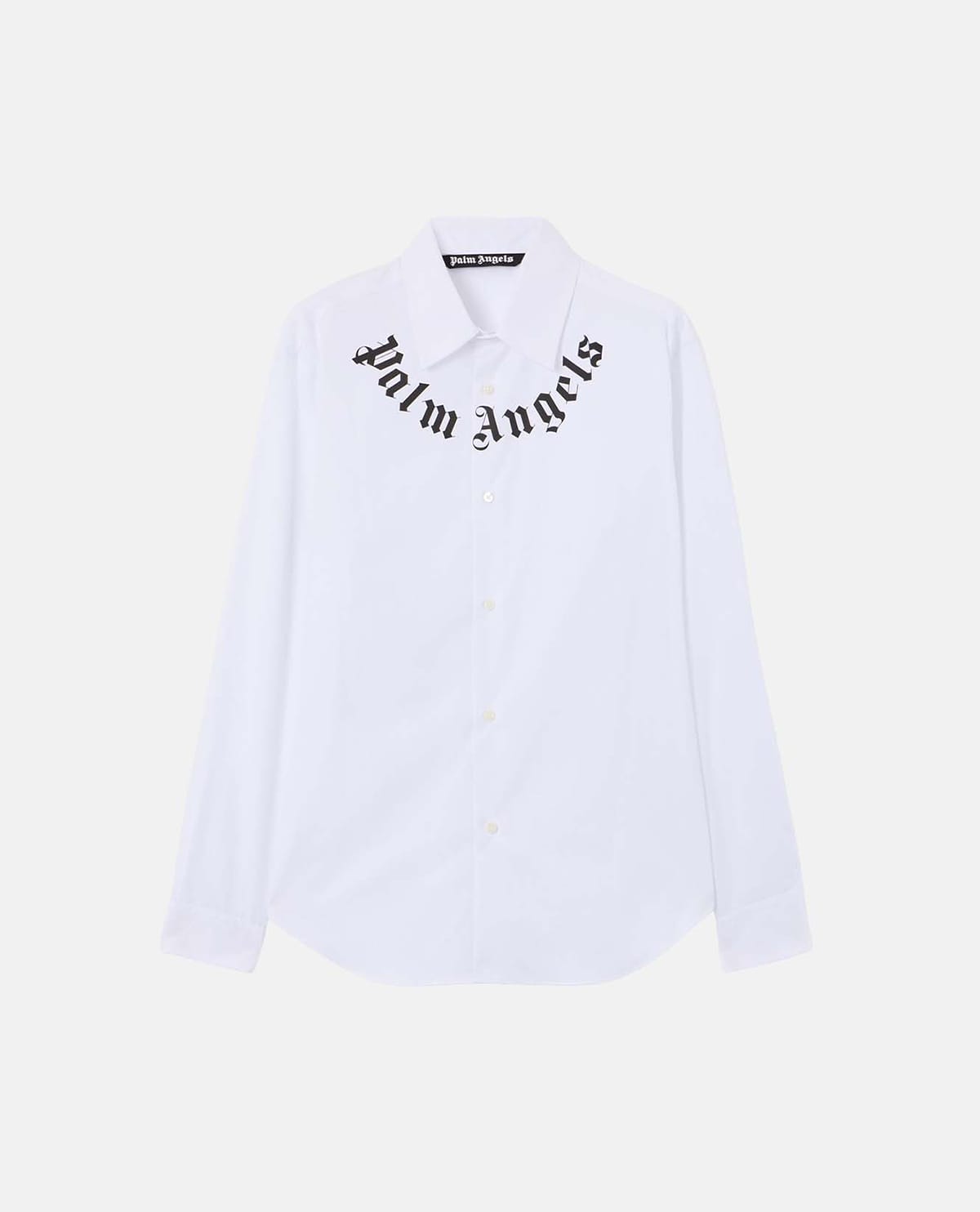 Áo sơ mi tay dài phối logo ở cổ