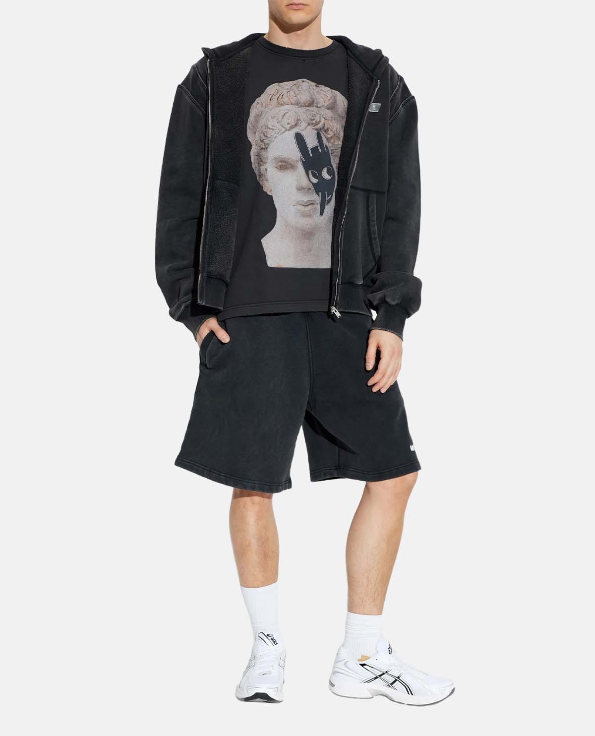 Áo hoodie Teddy phối khóa kéo