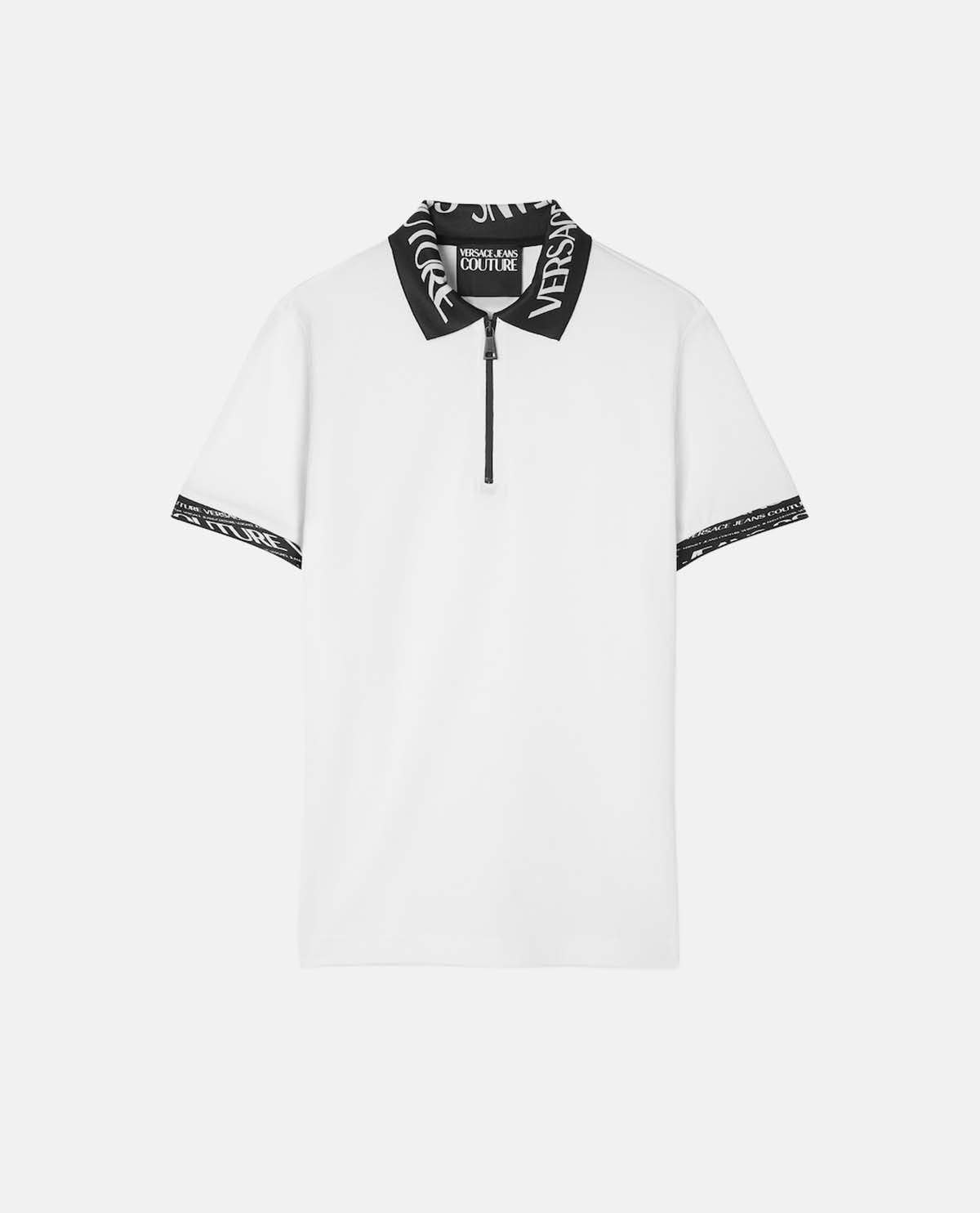 Áo polo cotton-piqué Wave Couture