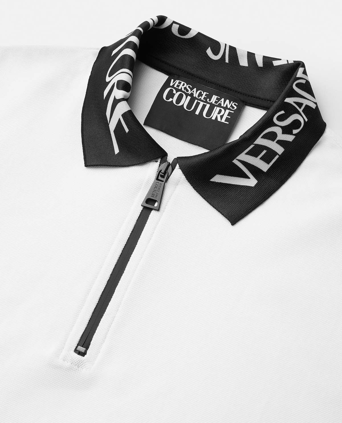 Áo polo cotton-piqué Wave Couture