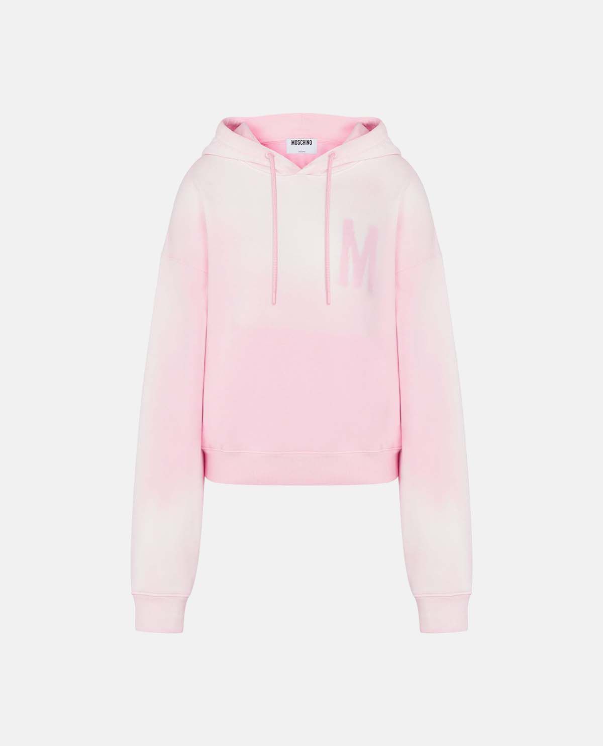 Áo hoodie cotton hữu cơ phối logo chữ M