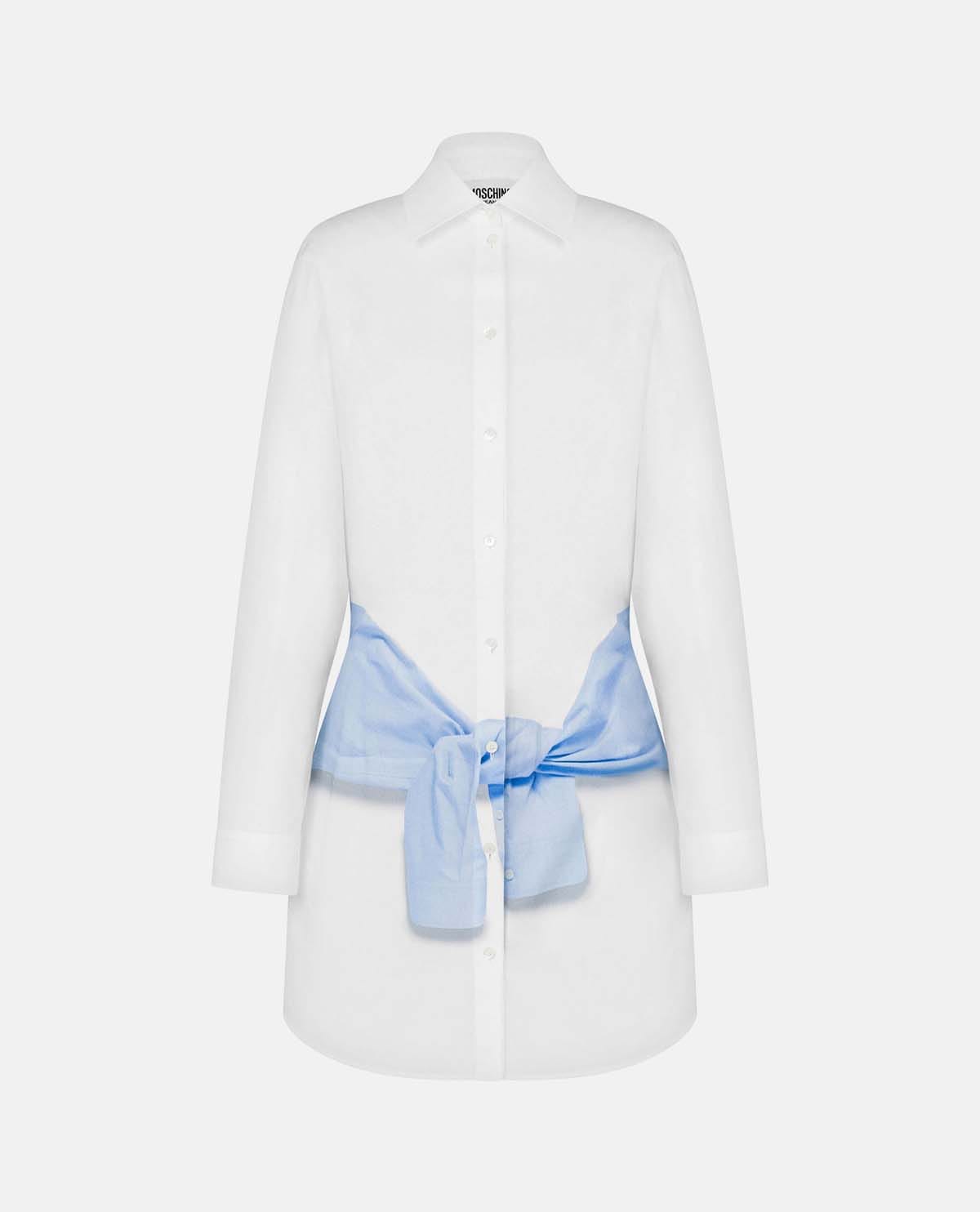 Đầm sơ mi cotton poplin in họa tiết