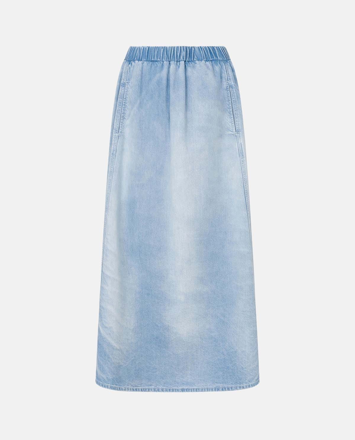 Chân váy midi cotton denim