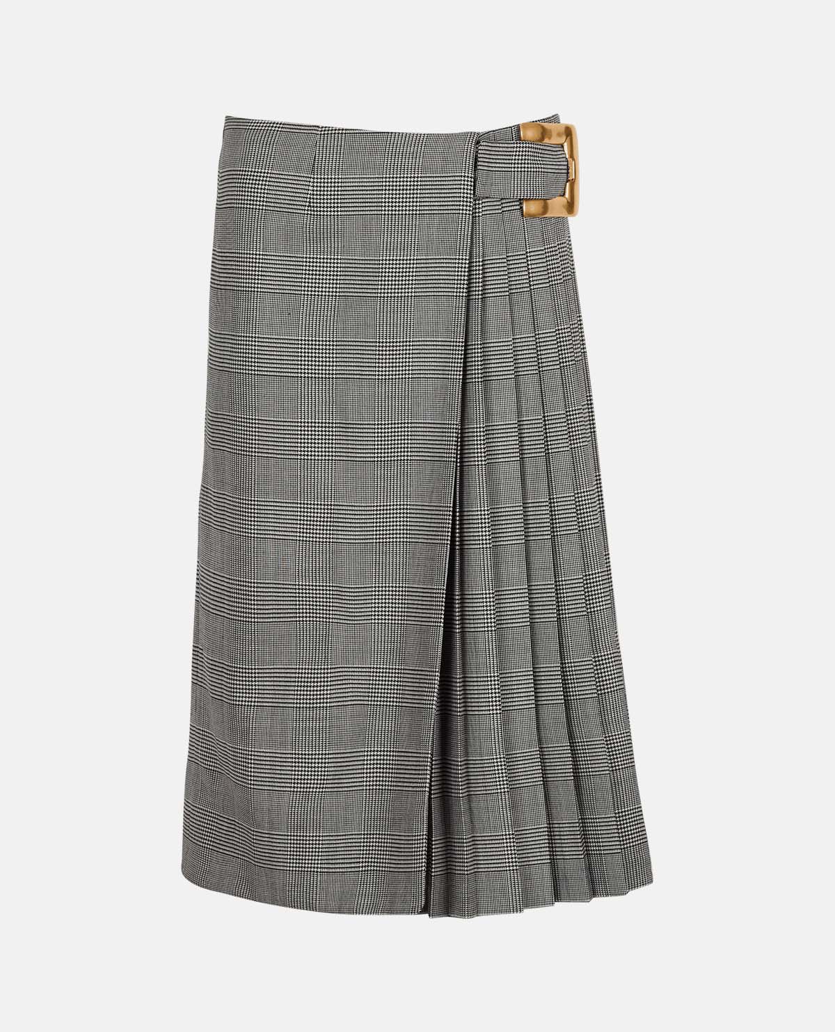 Chân váy midi họa tiết Prince of Wales jacquard