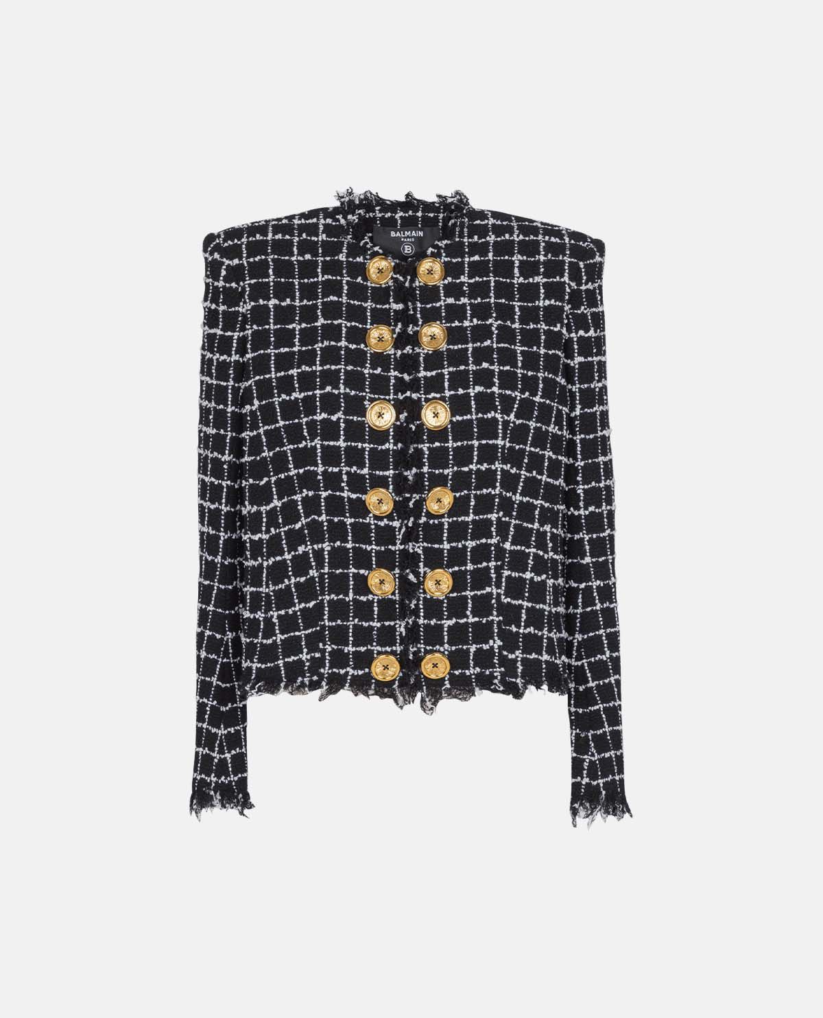 Áo khoác tweed dáng crop