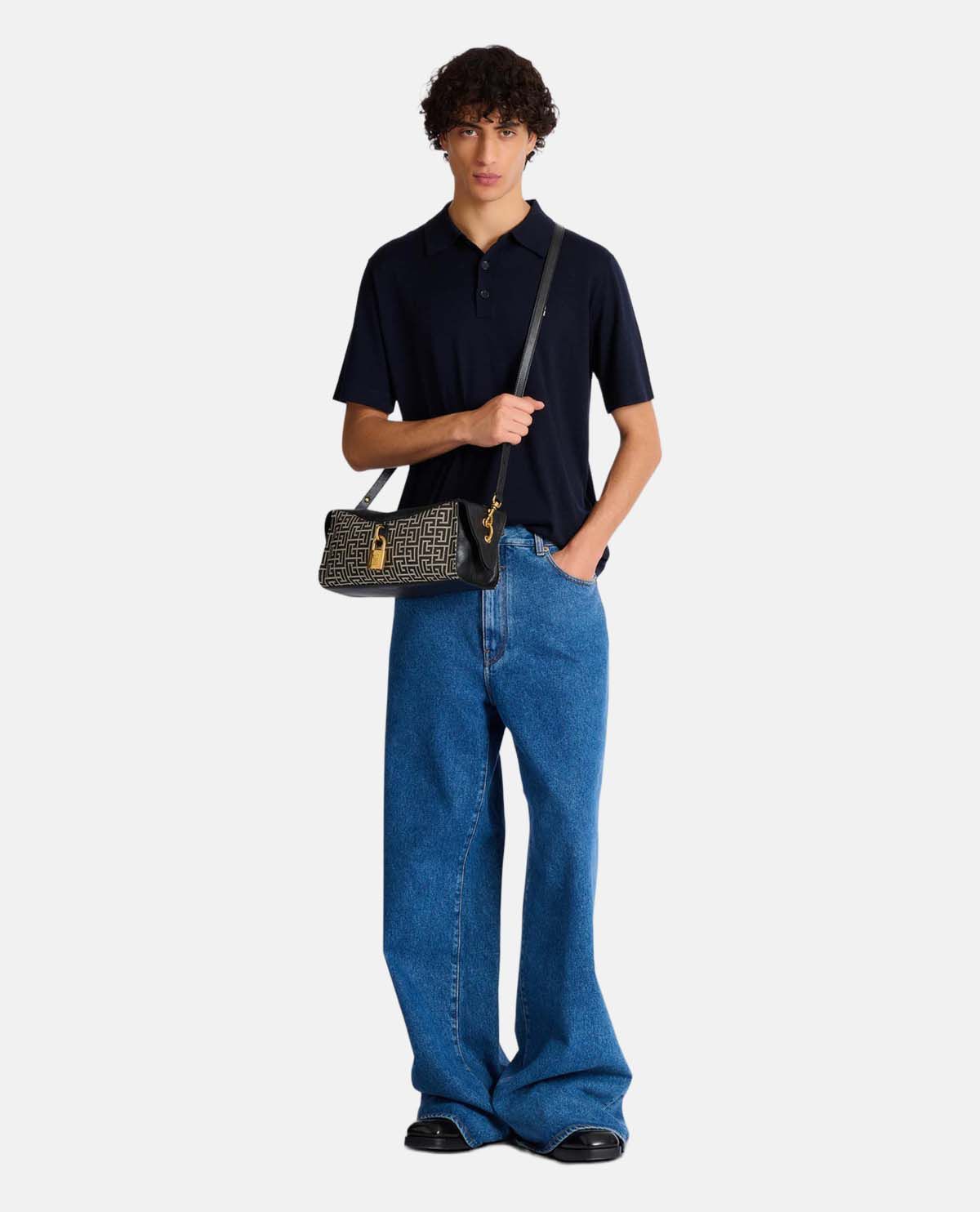 Túi đeo vai Pulse họa tiết monogram jacquard