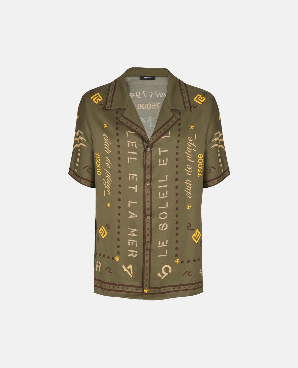 Áo sơ mi tay ngắn họa tiết Balmain Club