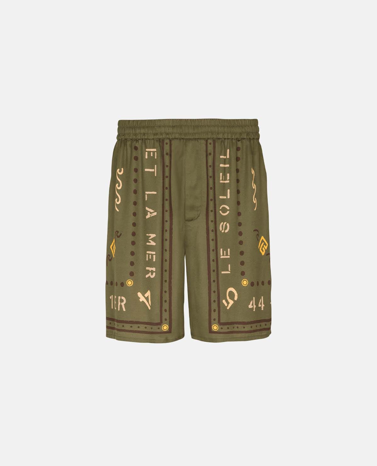 Quần short Bermuda in họa tiết Balmain Club