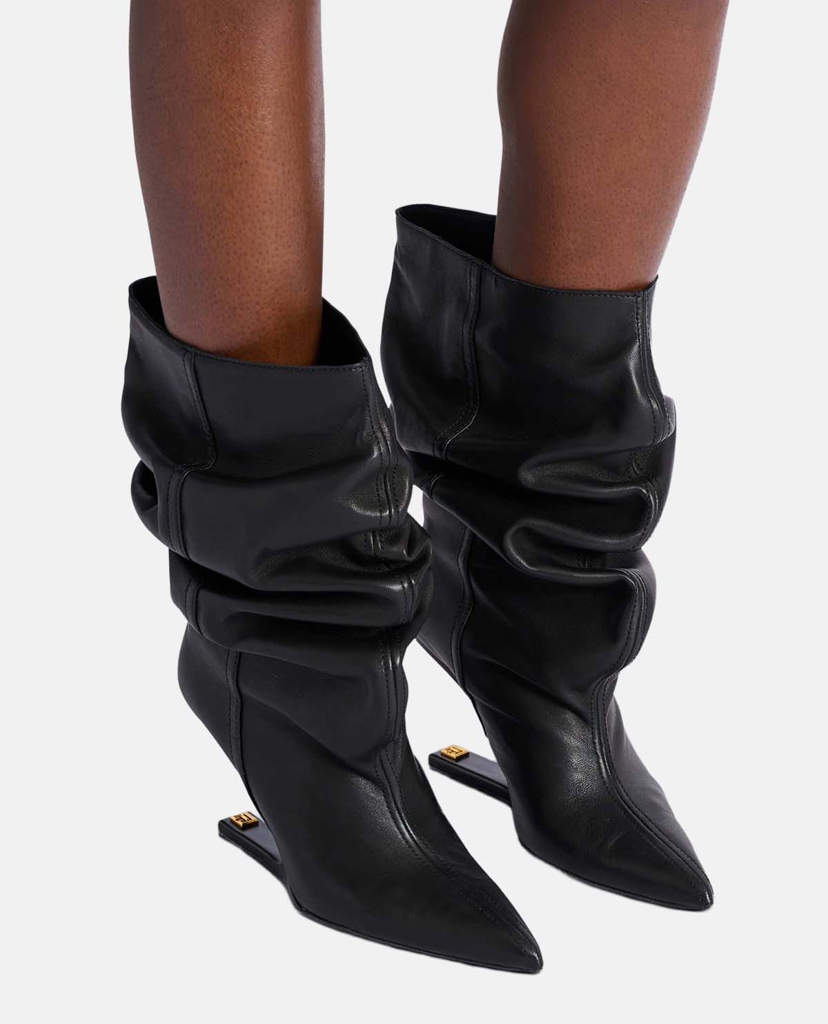 Boots cao gót da No Wedge