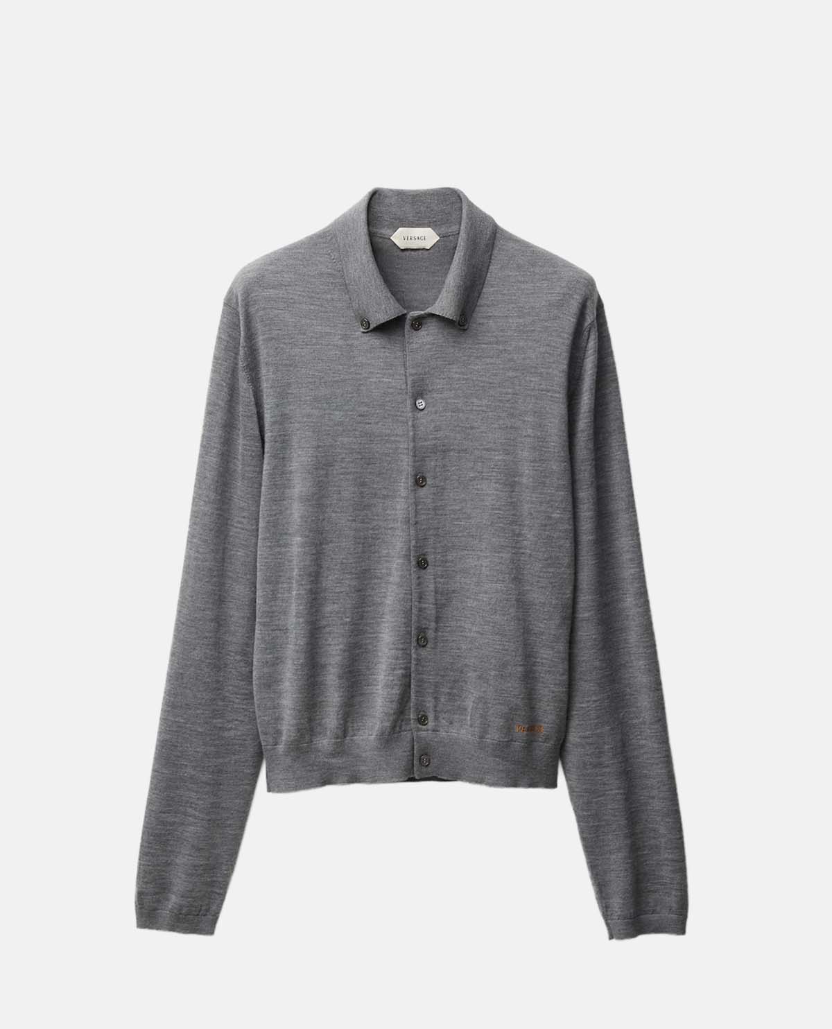 Áo cardigan len thêu logo
