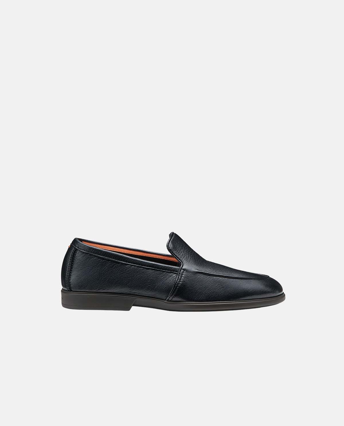 Giày loafer da mũi tròn