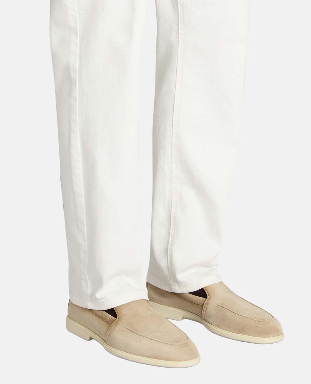 Giày loafer da lộn mũi tròn