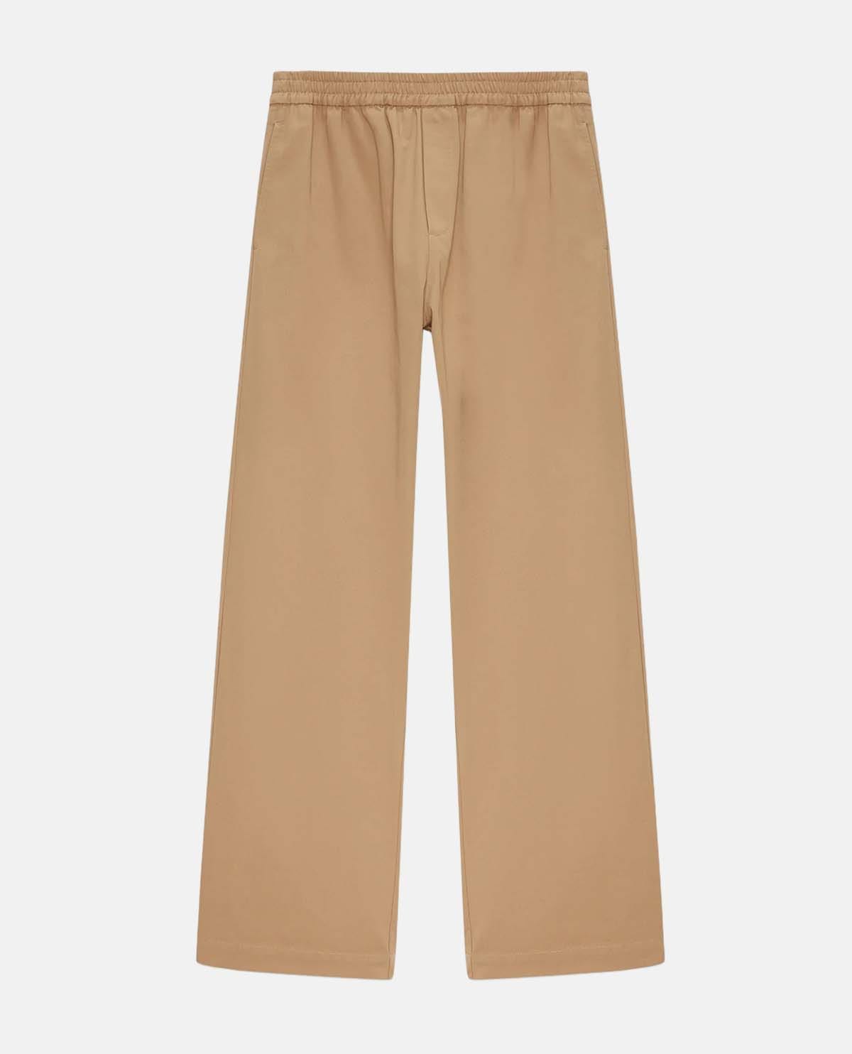 Quần dài cotton ống rộng lưng đôi bằng thun