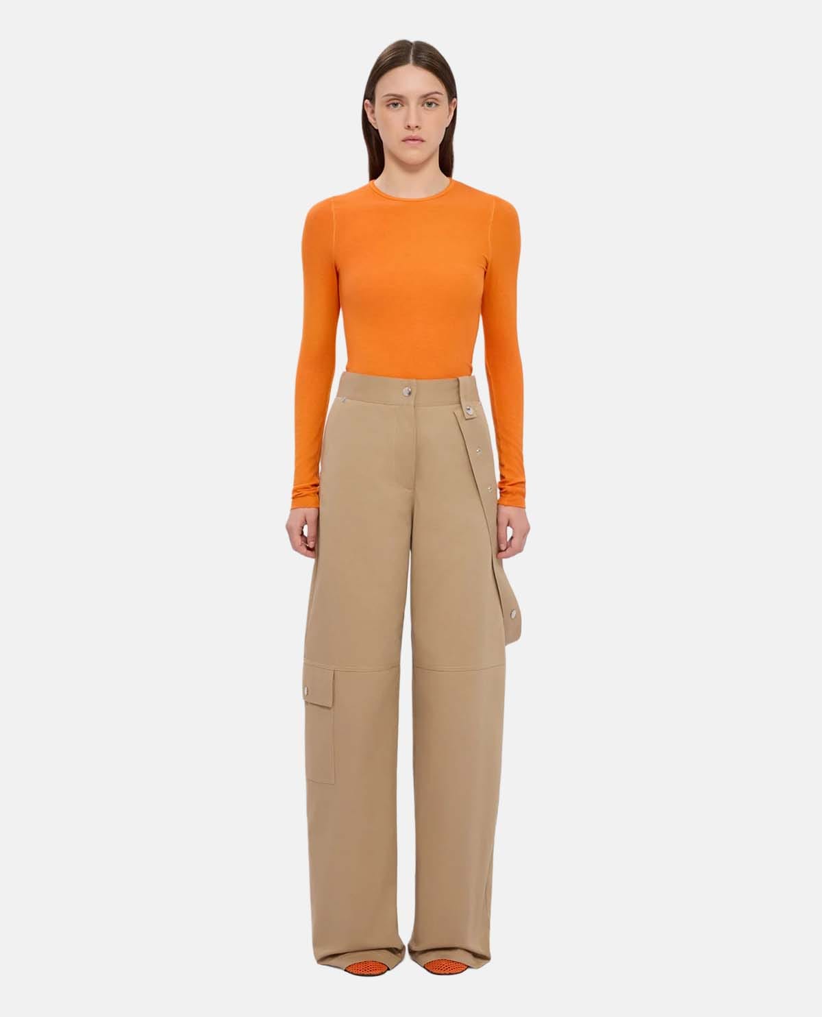 Quần dài cotton phối túi hộp