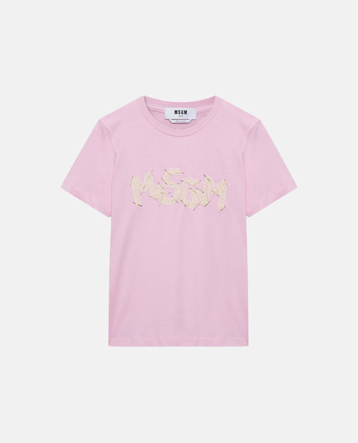 Áo thun tay ngắn thêu logo MSGM