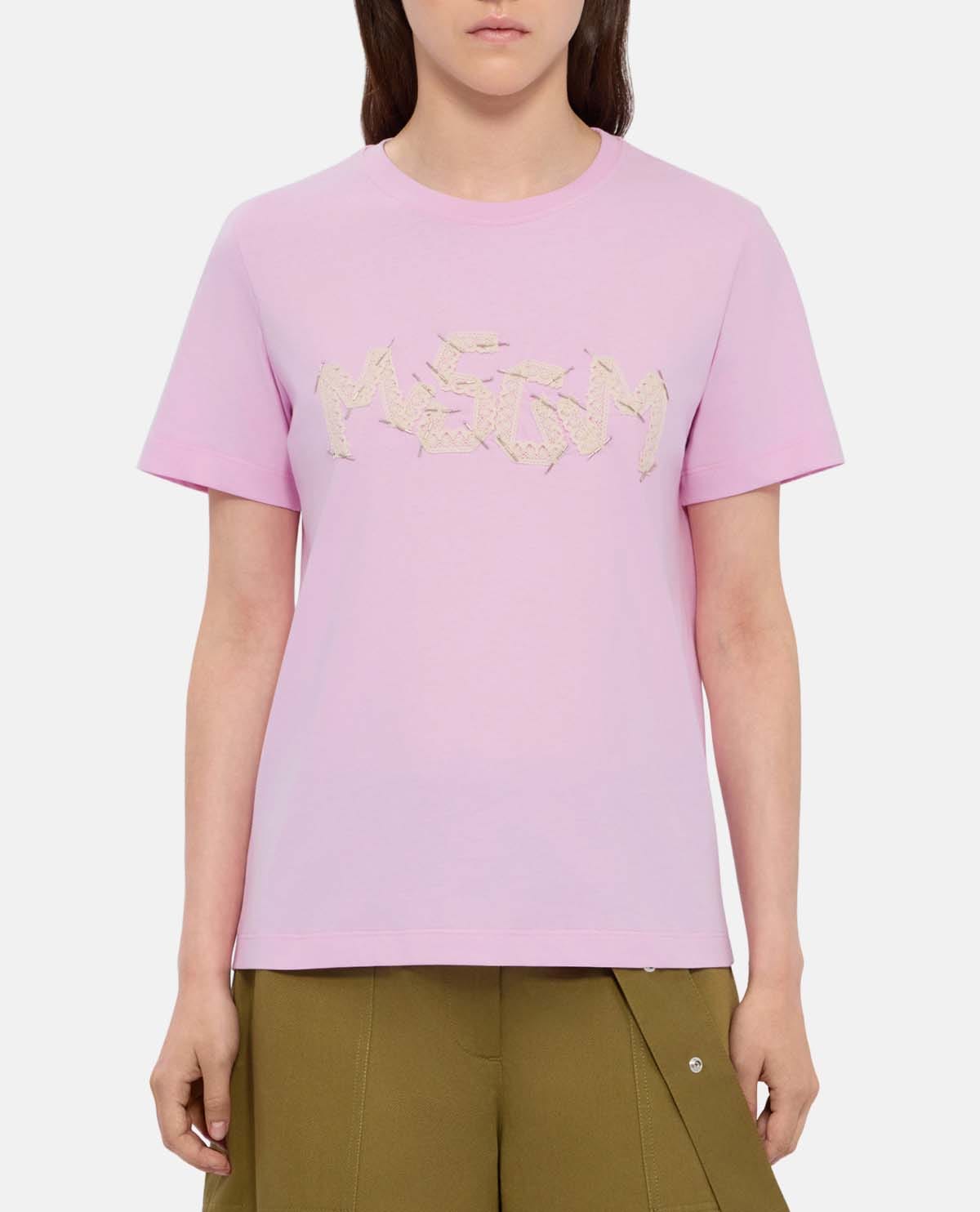 Áo thun tay ngắn thêu logo MSGM