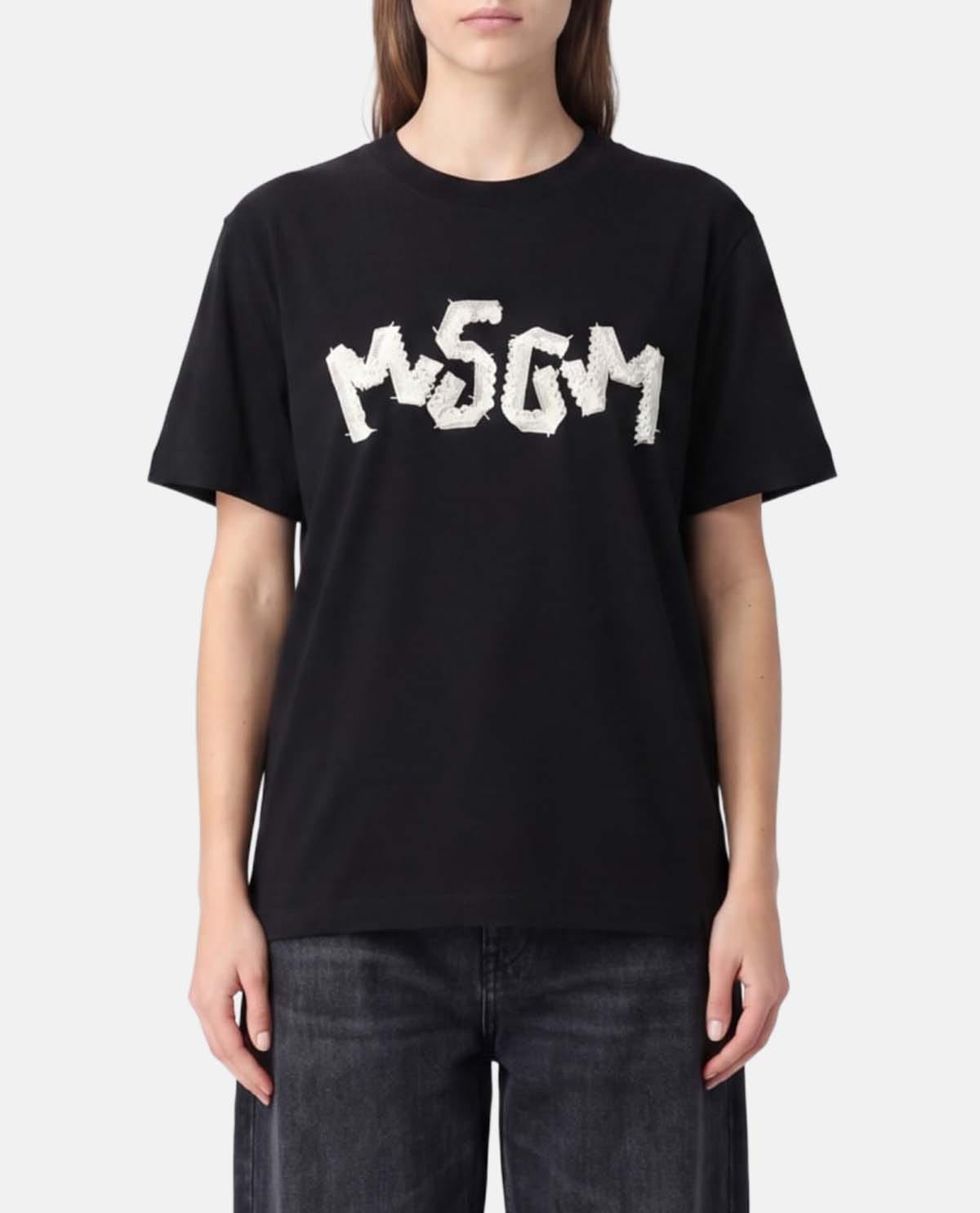Áo thun tay ngắn phối logo MSGM