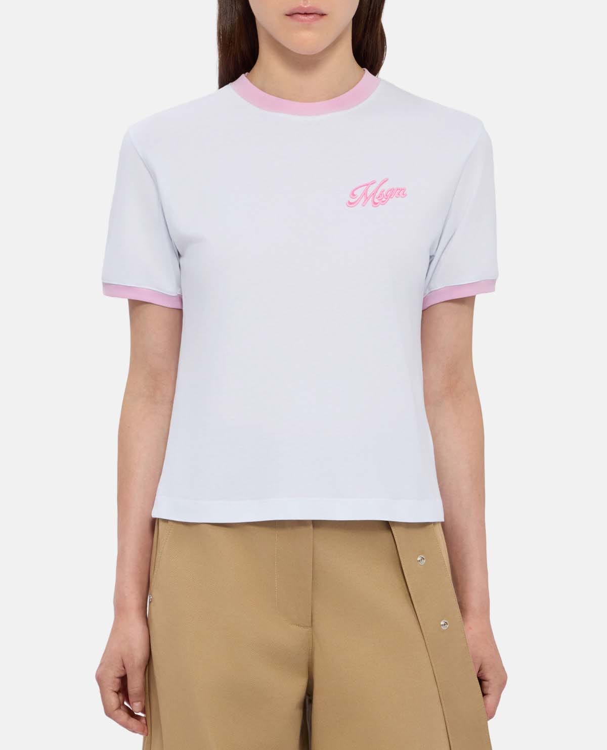 Áo thun tay ngắn thêu logo MSGM