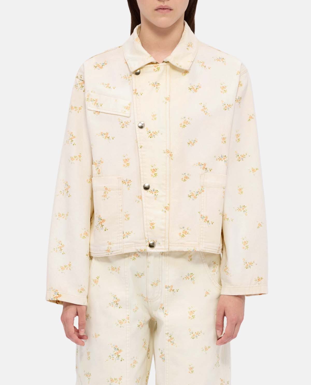 Áo khoác cotton họa tiết hoa
