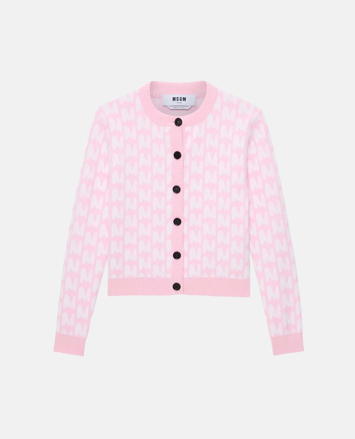 Áo cardigan tay dài họa tiết MWAVE jacquard
