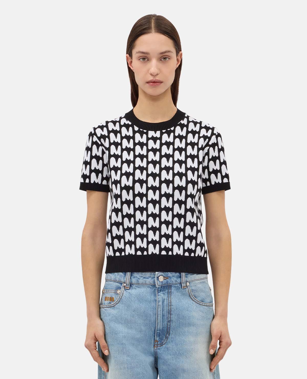 Áo dệt kim họa tiết MWAVE jacquard