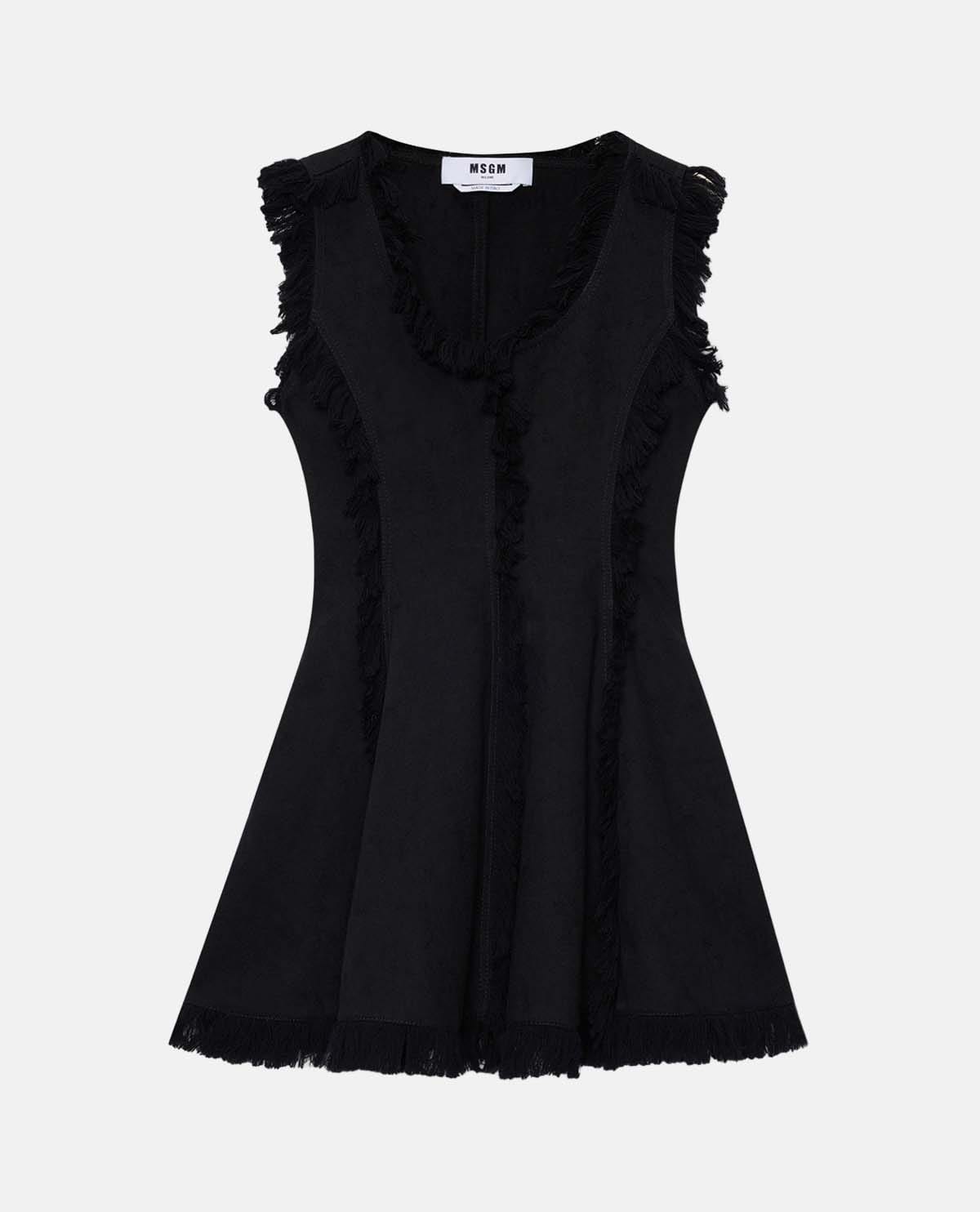 Đầm mini viền tua rua