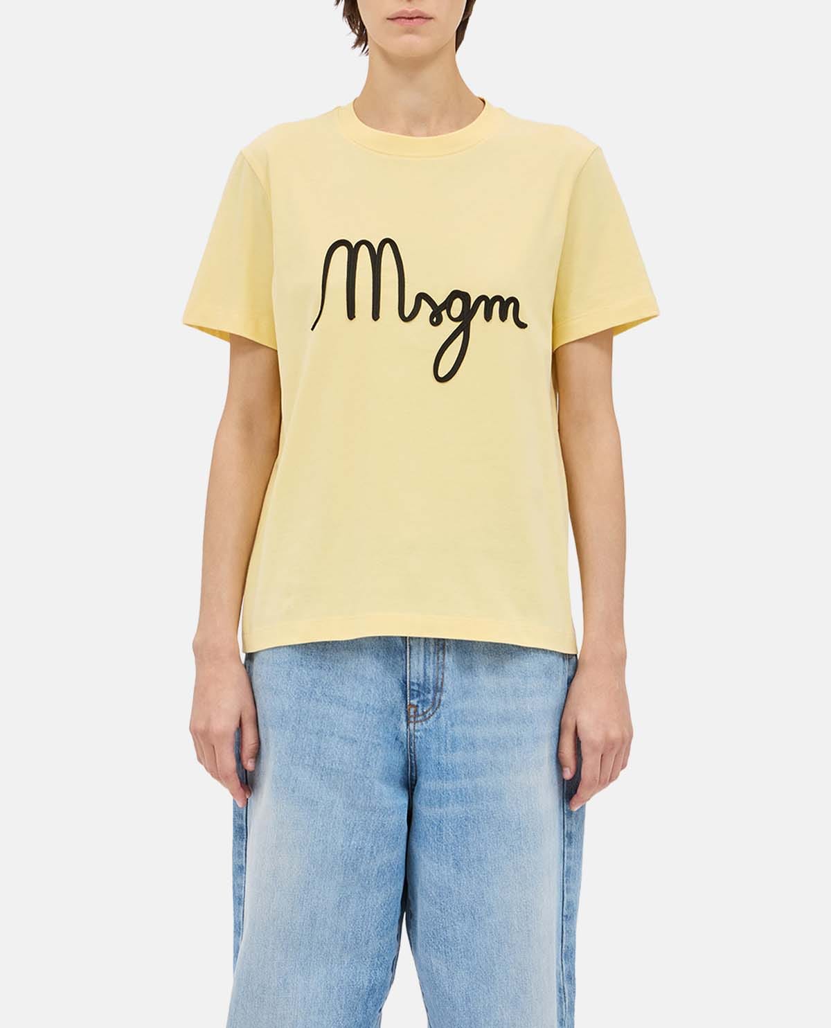 Áo thun tay ngắn họa tiết đồ họa MSGM
