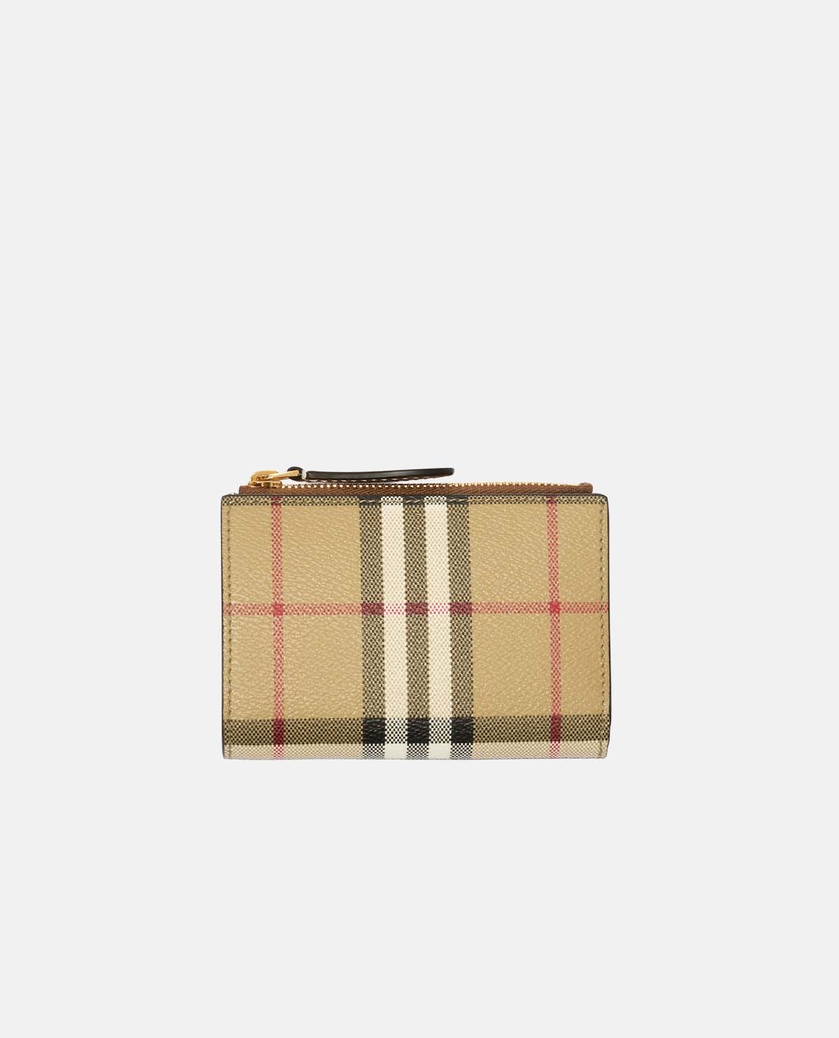 Ví gập cỡ nhỏ họa tiết Burberry Check
